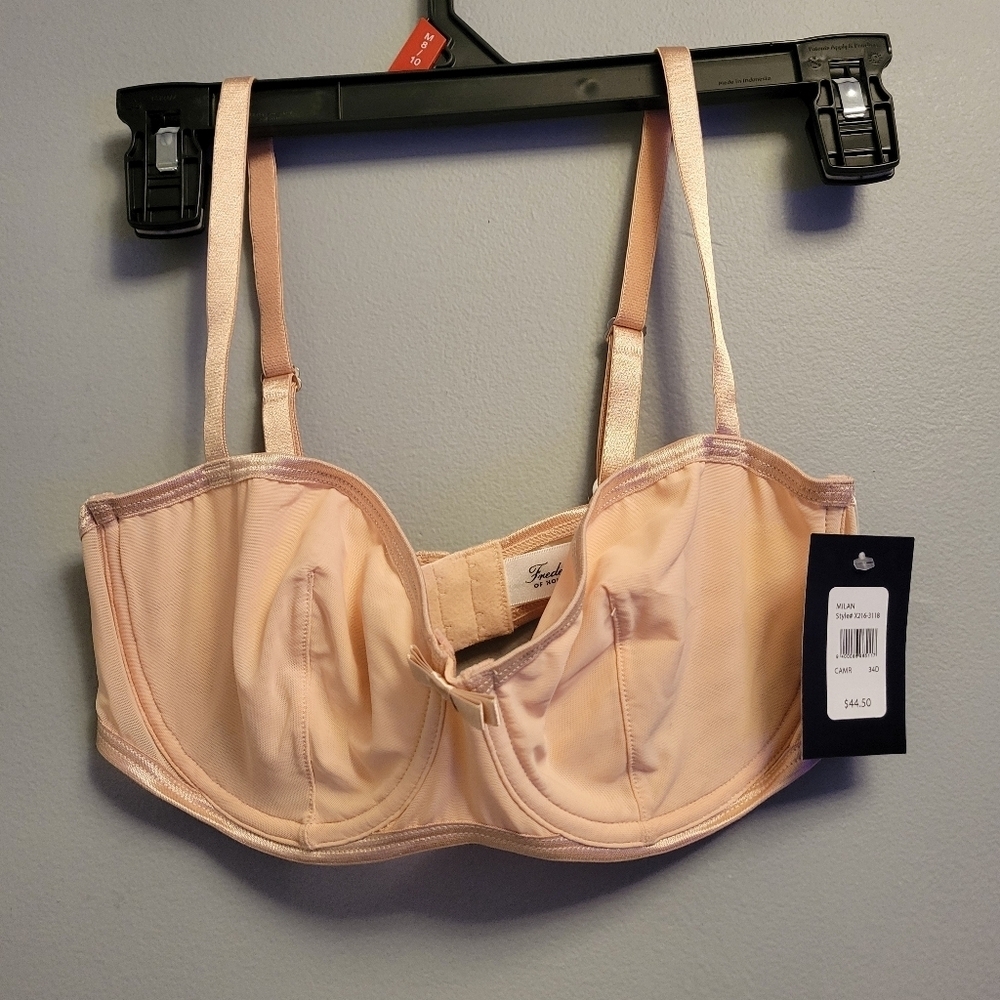 Fredericks of Hollywood Milan Nude Bra 34D Unlined NWT Everyday Comfort